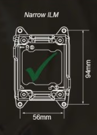 Noctua LGA20xx Narrow ILM Mounting kit - 2
