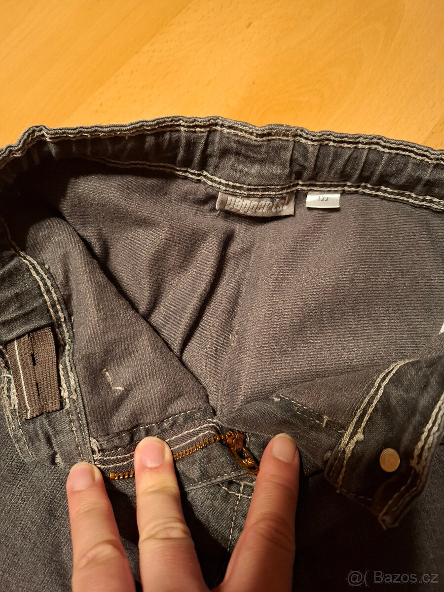 Zateplené dívčí džíny, SUPER stav, vel. 122 - 2