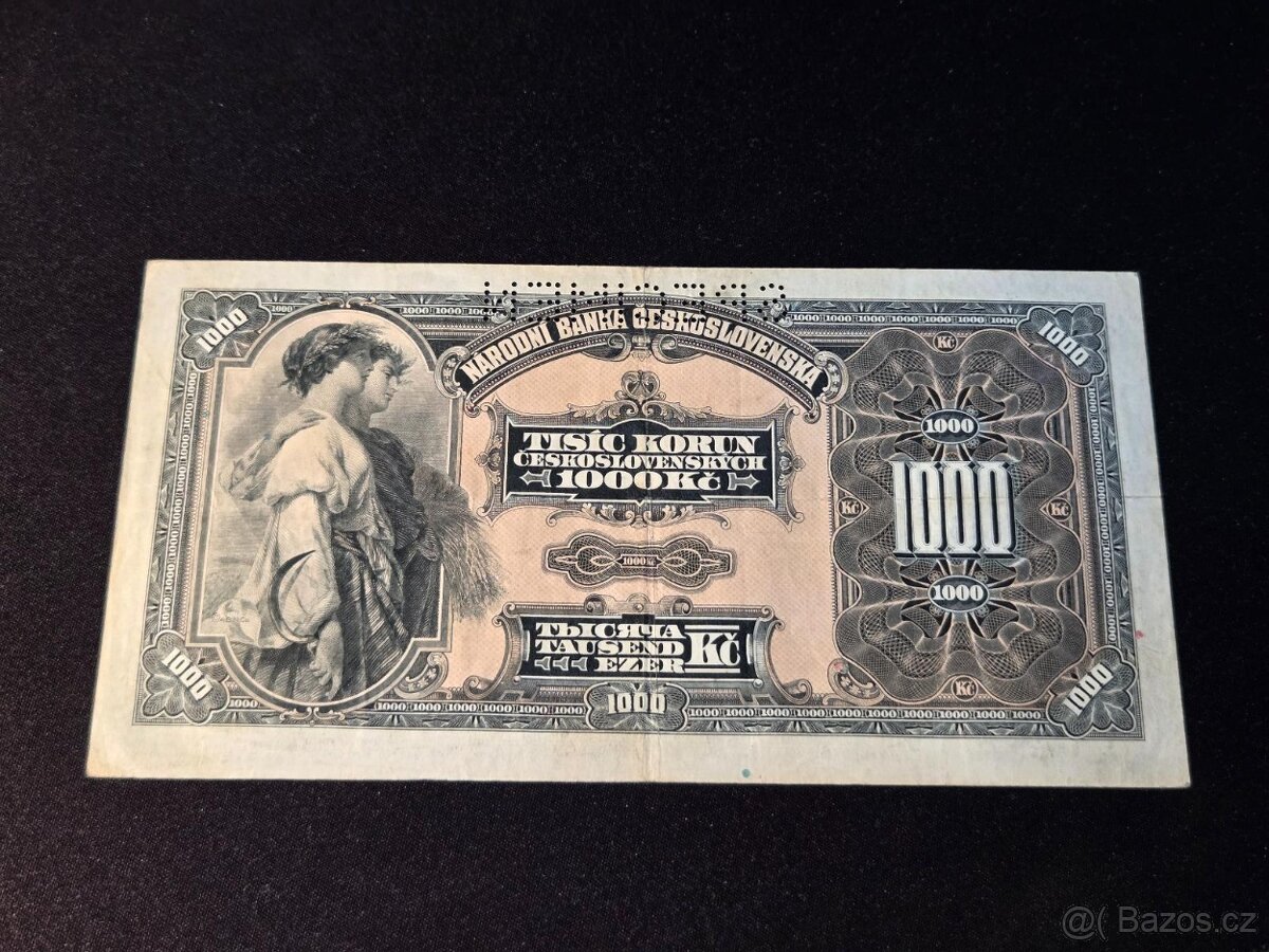 1000 korun 1932 PRVNÍ REPUBLIKA - 2