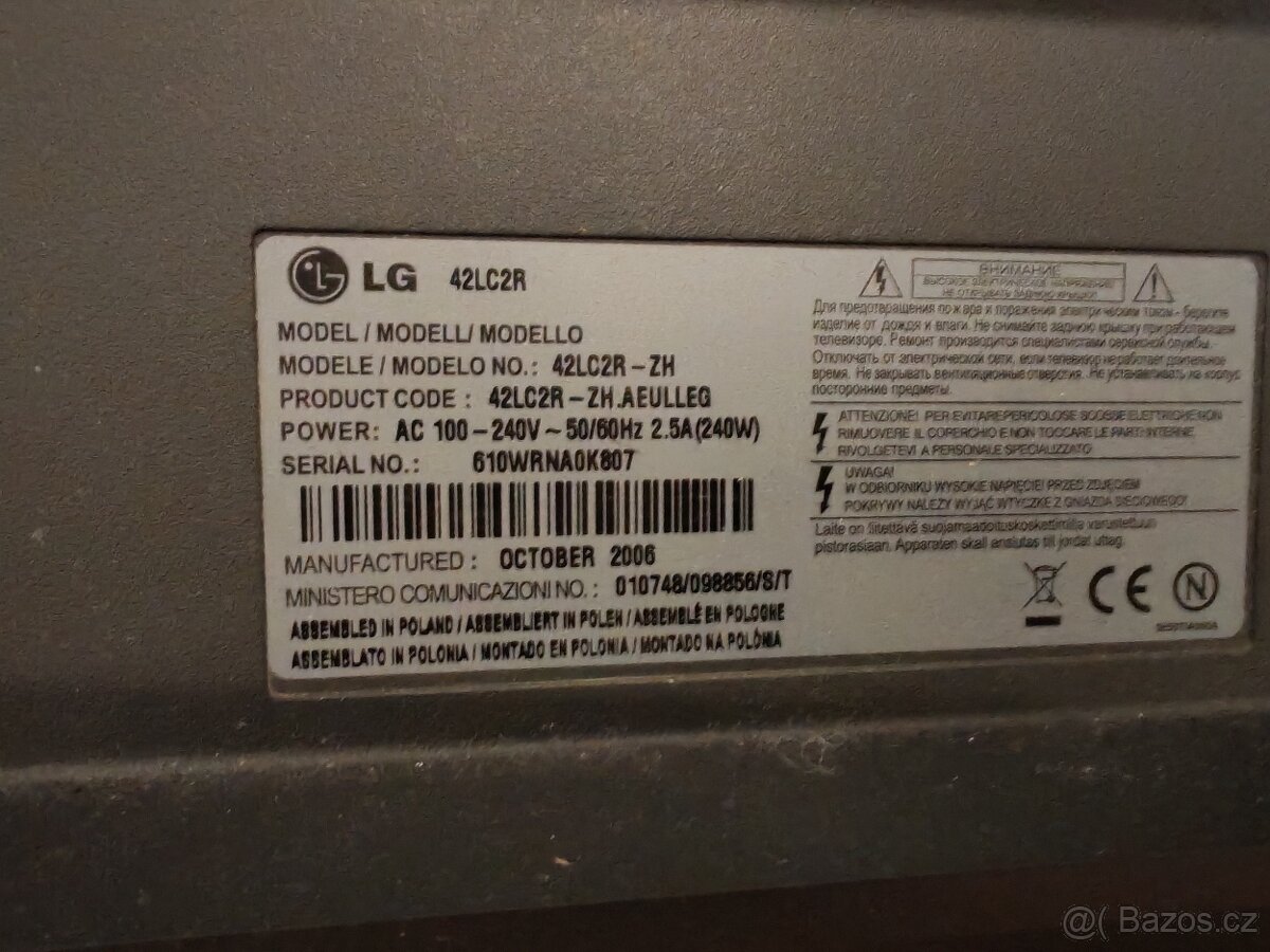 LG televize ( starší ) + setobox - 2