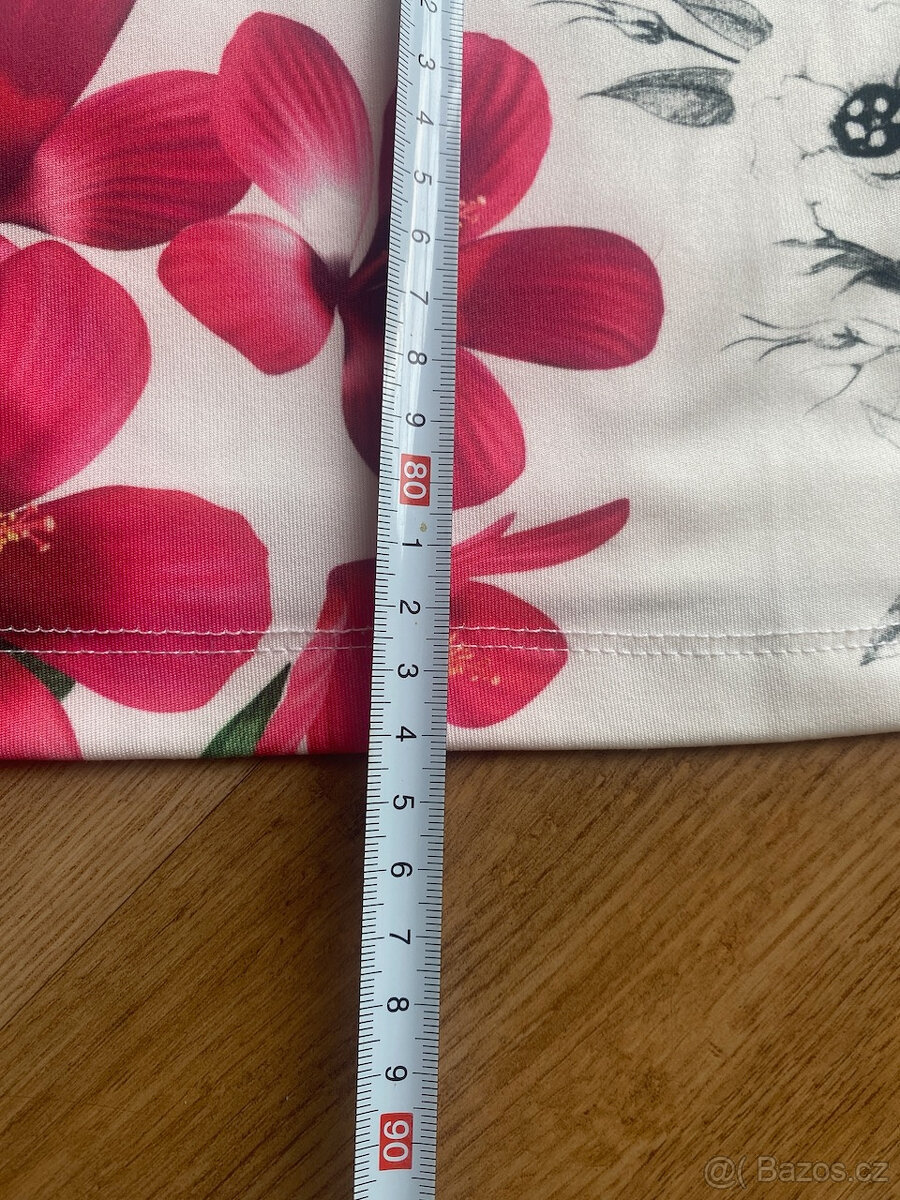 Dámské květované strečové šaty S/36 - 2