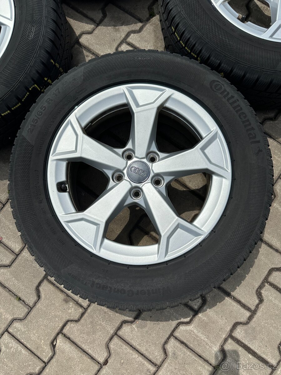 Kompletní alu Audi Q3 5x112r17+215/65r17 zimní - 2