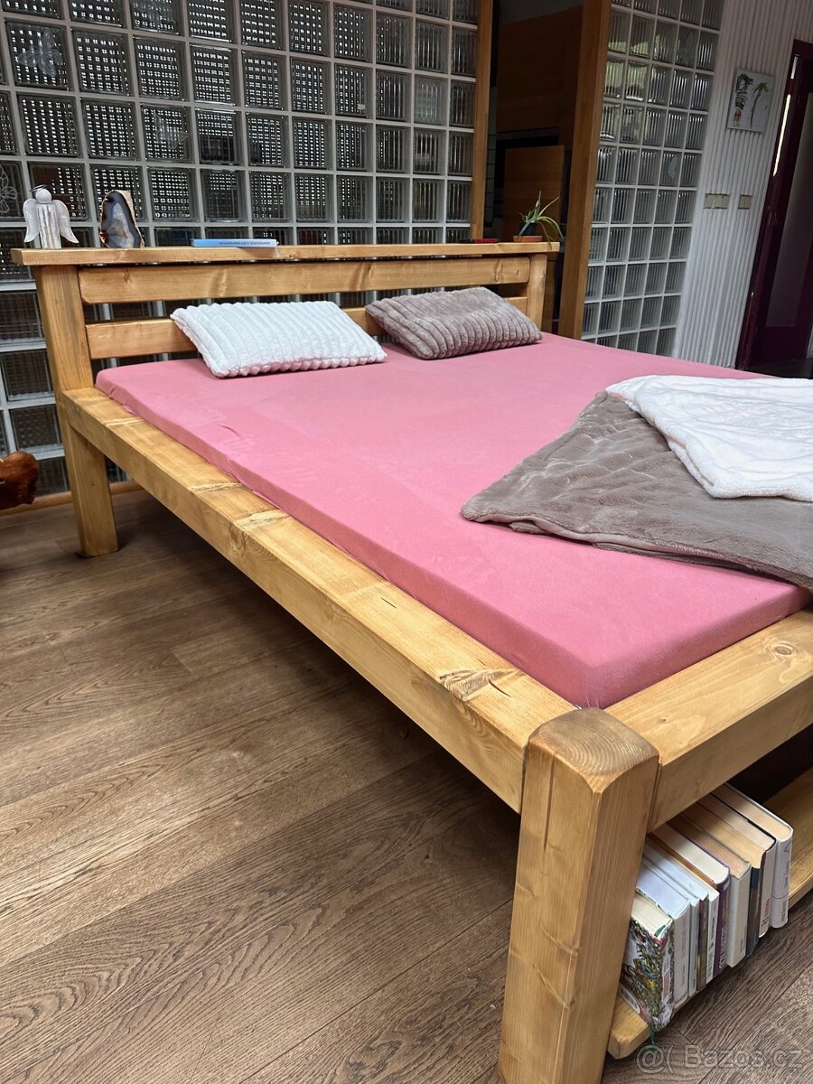 Ihned, nová trámová postel 180 x 200 vyšší sed - 2
