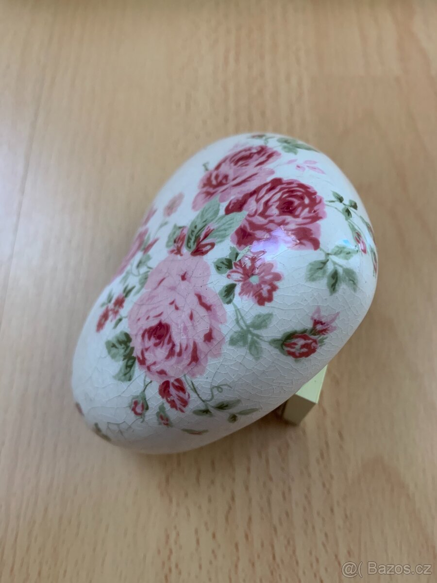 Dekorativní keramické srdce Růže - 2