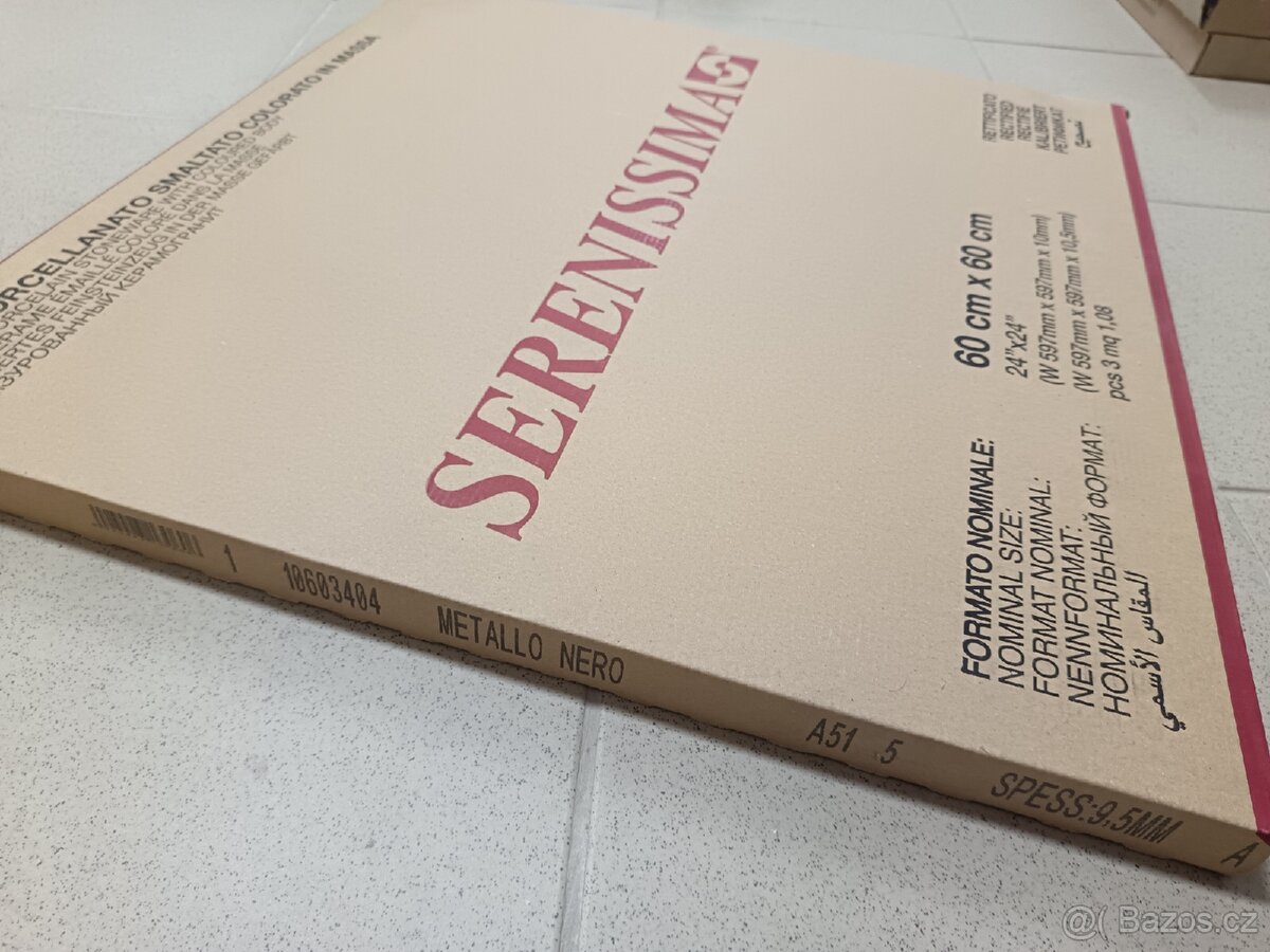 Dlažba Cir Metallo nero 60x60 cm mat 1060340 1,08m2 - 2