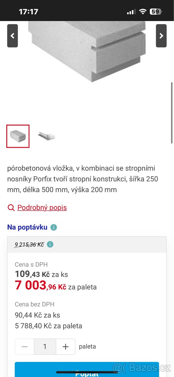 Nosníky a vložky - 2