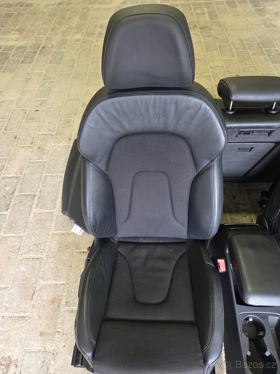 Audi A4 B8 sedačky S-line polokůže - 2