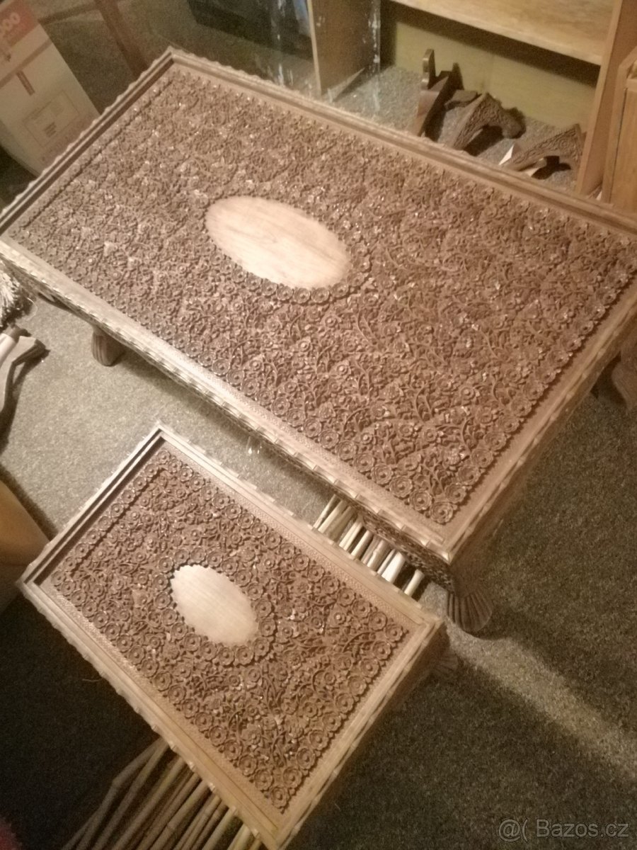 Velký  Masivní dřevěný stůl Indie - 2