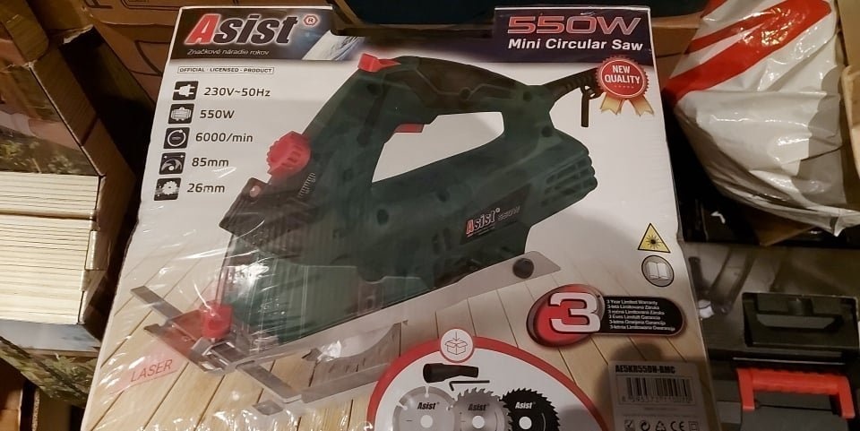 NOVÁ RUČNÍ OKRUŽNÍ PILA ASIST AE5KR55DN-BMC -- PC/1990KČ - 2