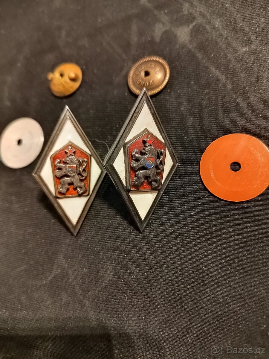 AG odznaky VVŠ 2x,rarita - 2