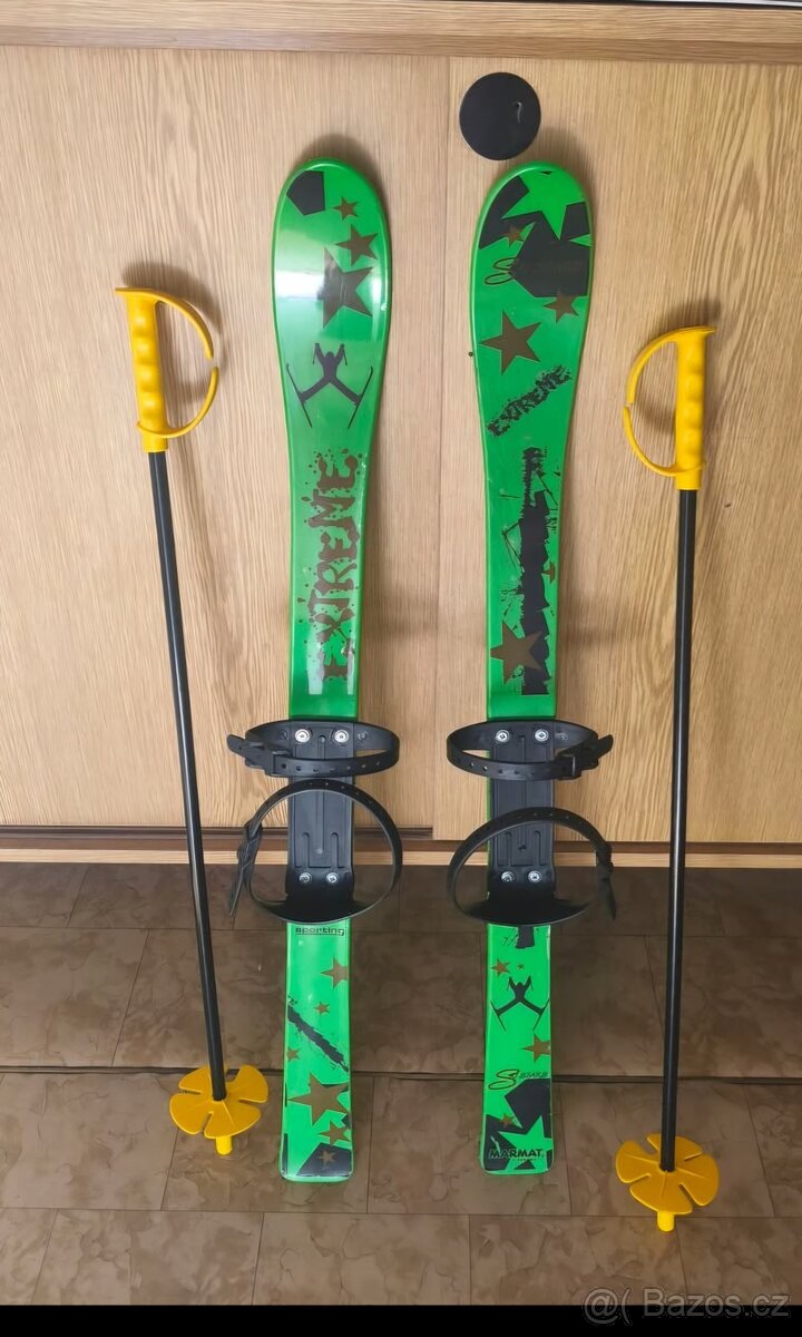 Dětské lyže + hůlky - 2