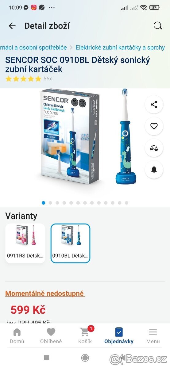 Sonický kartáček Sencor SOC 0910BL - 2