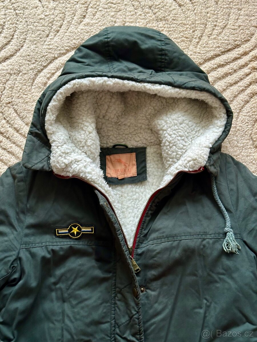 zimní khaki parka, vel S - 2