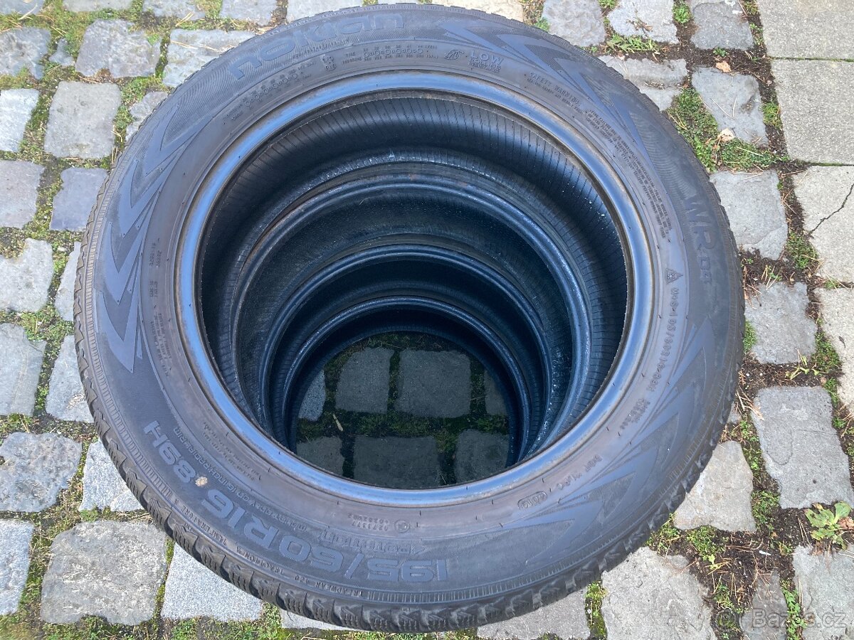 4ks zimních pneumatik NOKIAN 195/60R16 89H 5/6mm 2019 - 2