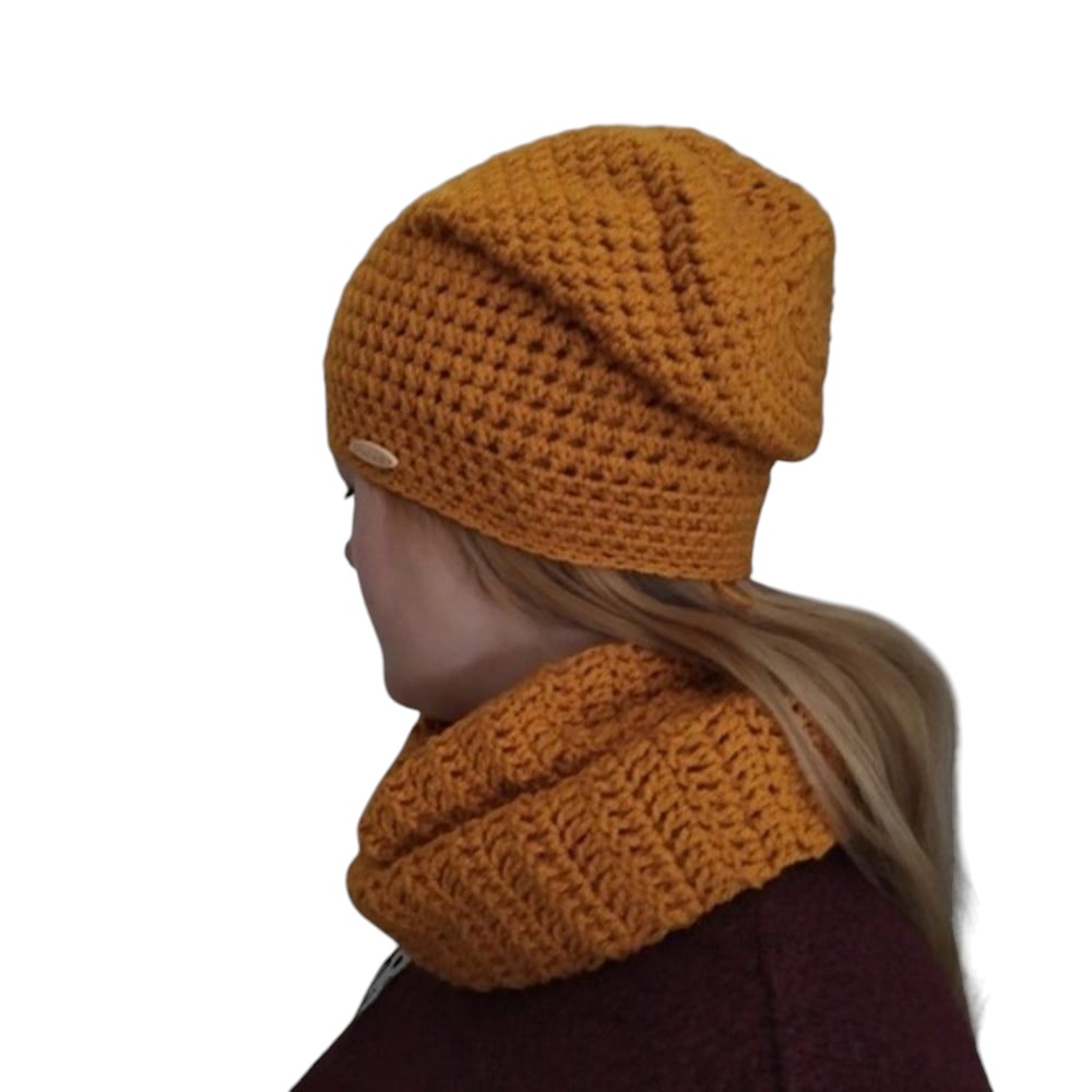 🍂 Podzimní / zimní homeless souprava čepice, nákrčník - 2