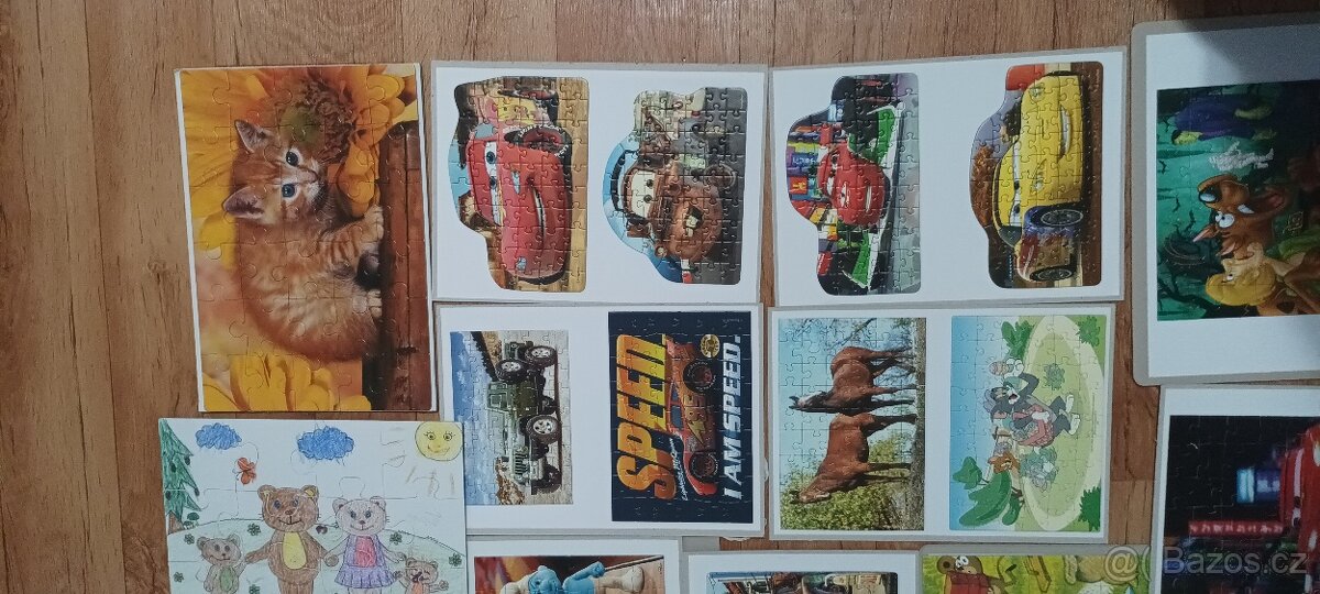 Puzzle Scooby Doo, Blesk Mc Qeen, Šmoulové, Spiderman a jiné - 2