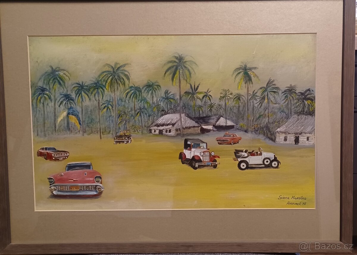 Jindřich Kocourek.Olejomalba na desce. - 2