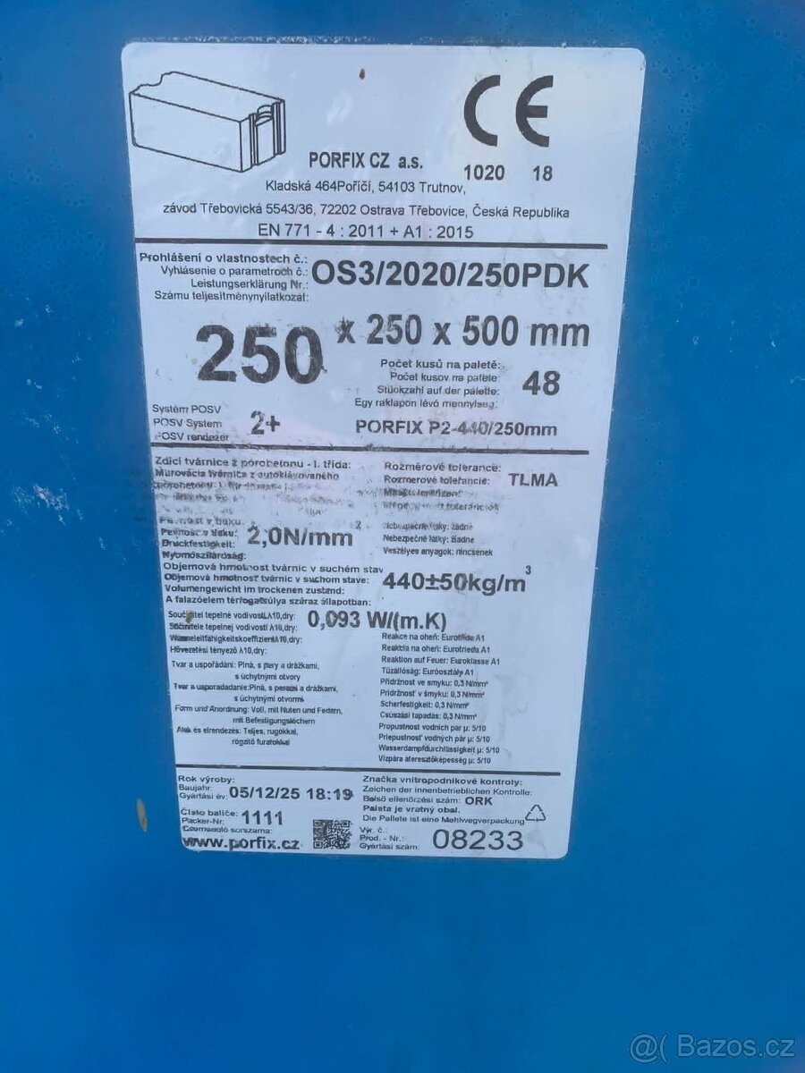 Porfix bílá PDK 250 P2-440 - 2