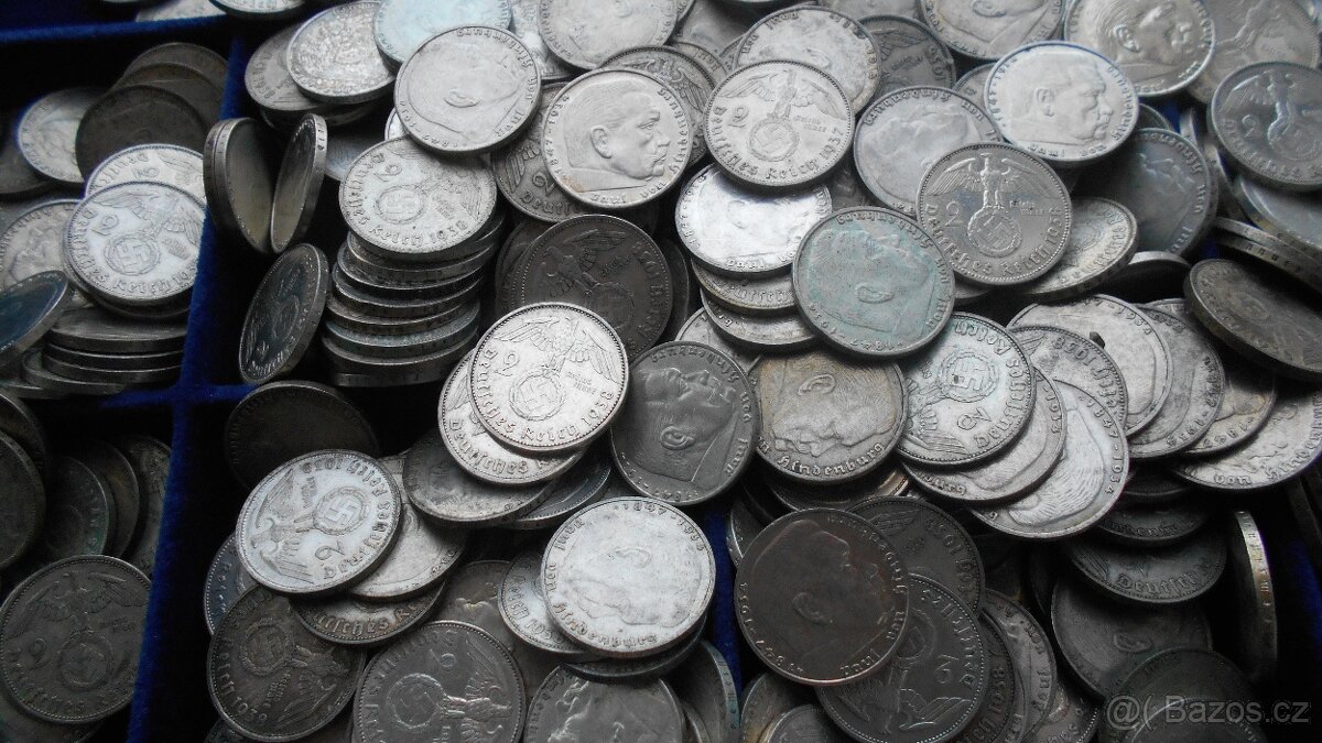 Stříbrné 2 marky Třetí Říše Německo Reichsmark - 2