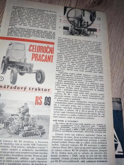 Traktor RS 09 nářaďový, splašená traverza, Merkur - 2