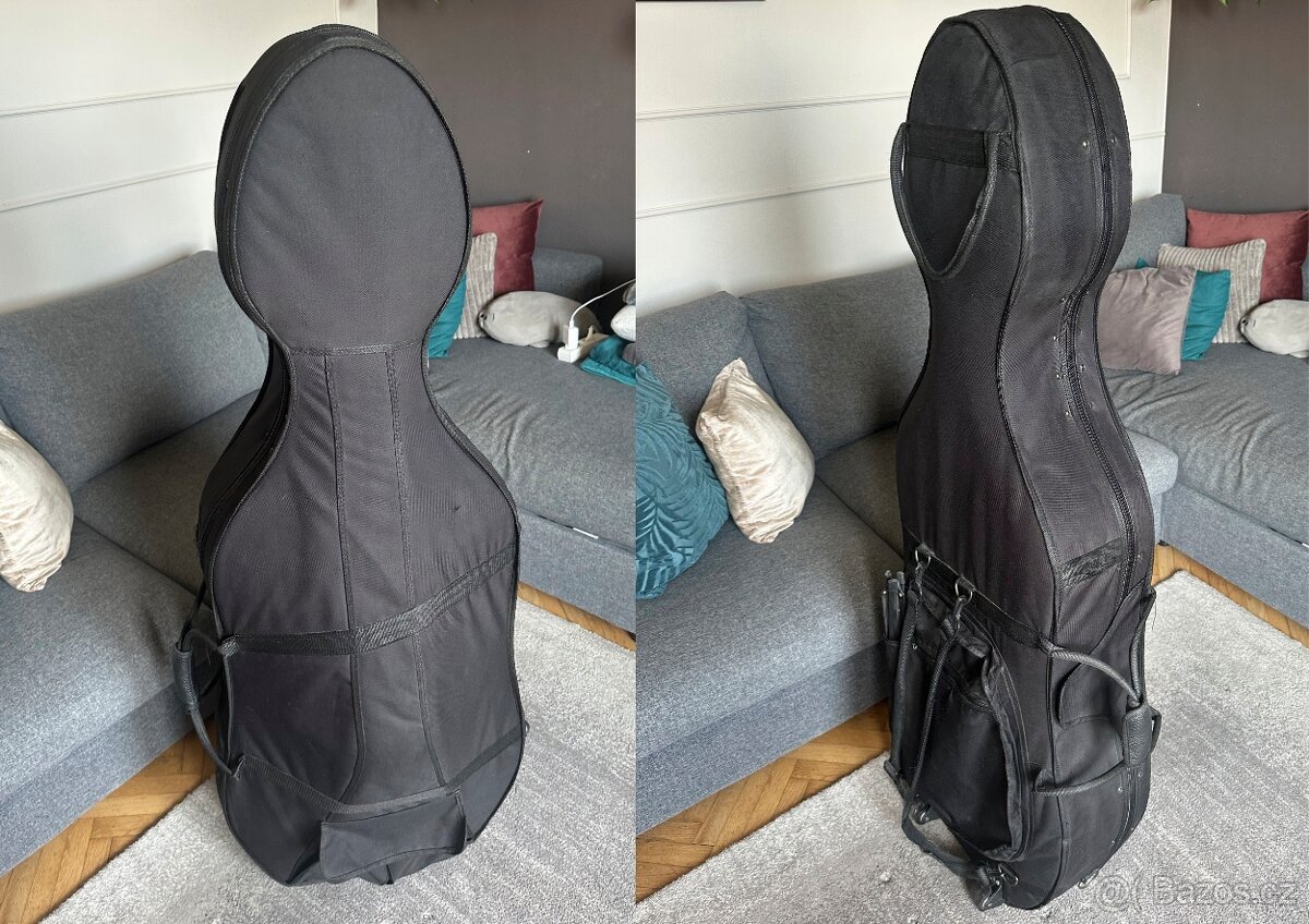 Prodám 4/4 violoncello, tvrdé pouzdro, smyčec, příslušenstvi - 2