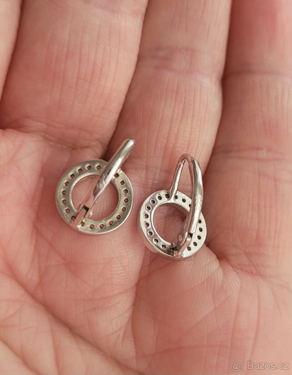 Stříbrné náušnice II. - punc - 2