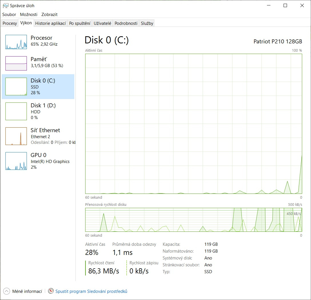 PC Fujitsu E720, WIN10, SSD, HDD, 6 GB RAM - 2