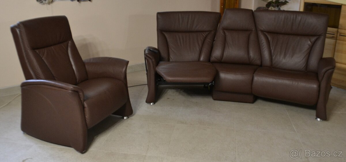 Kožená sedací souprava 3+1, elektrické polohování. TOP - 2