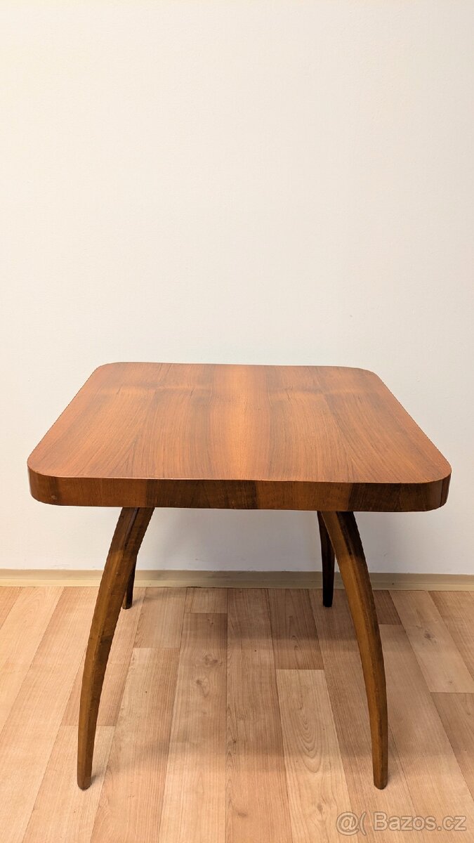 starožitný stolek J. Halabala a zdobená váza - 2