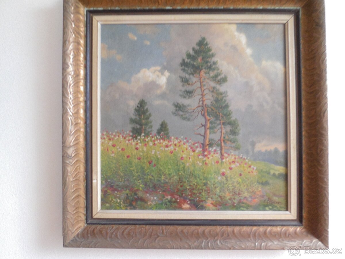 Obraz krajina s Borovicemi, Fr. Čech - 2