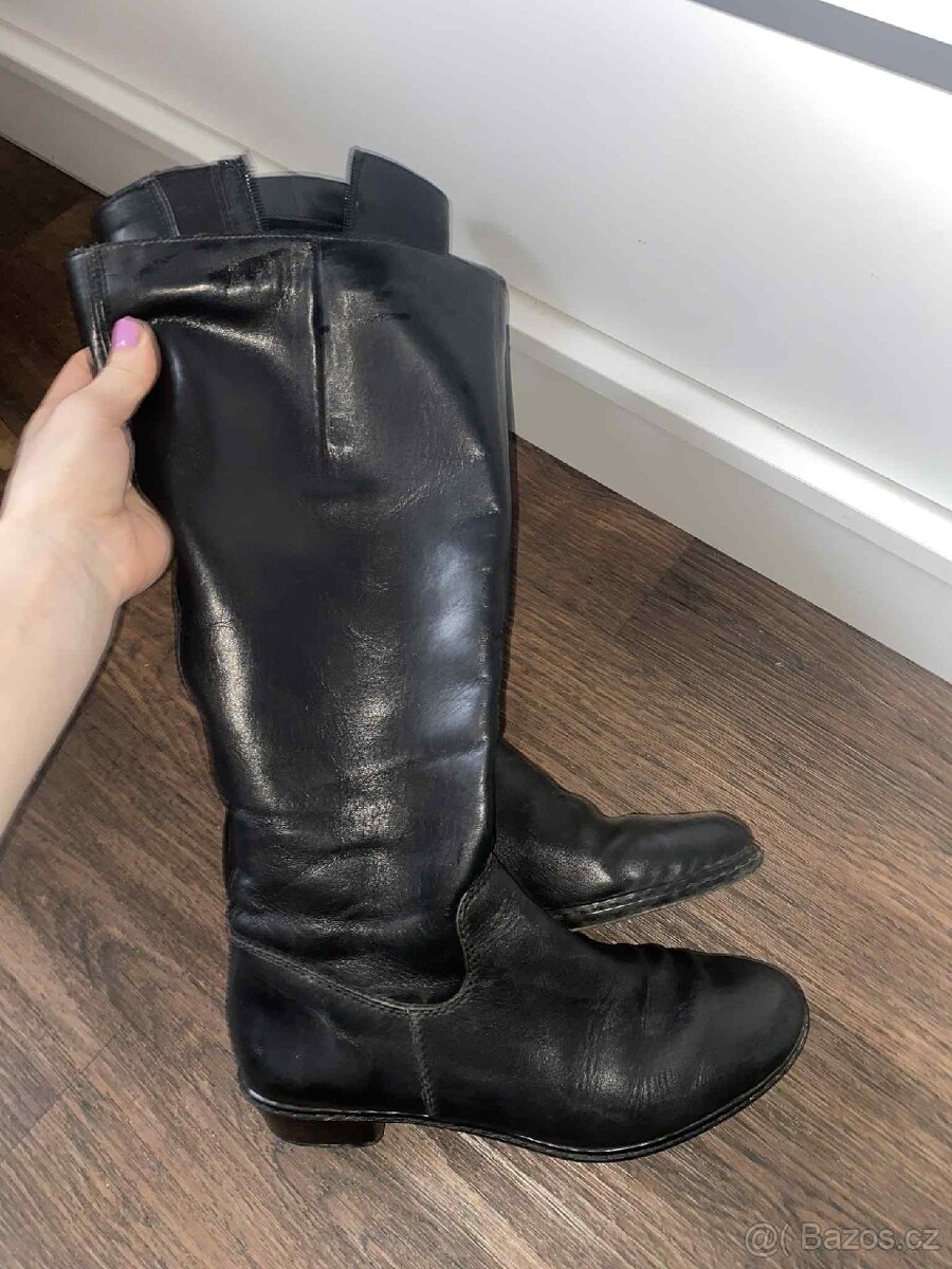 Kožené kozačky značky Rieker - 2