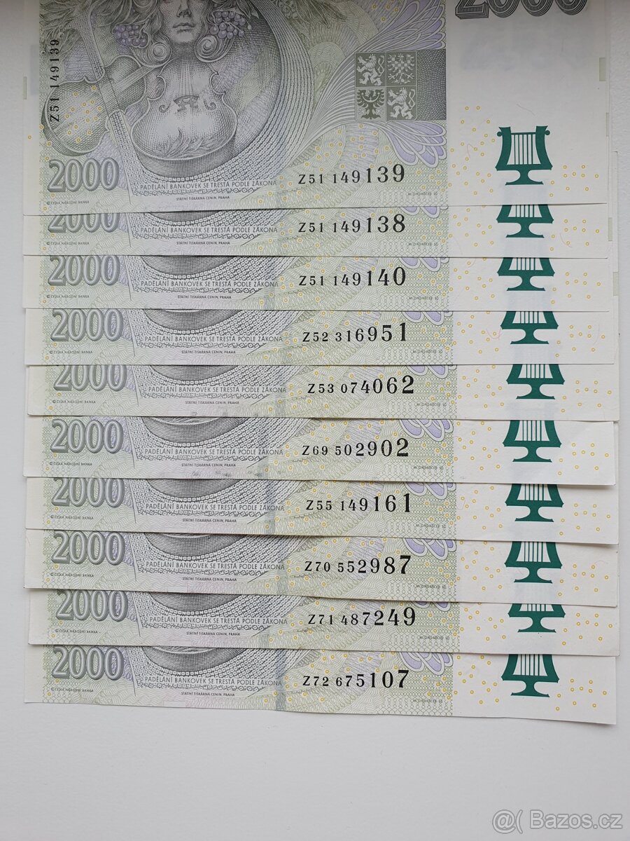 Bankovky 2000 "Z" serie - 2