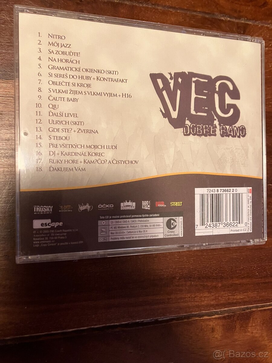 CD VEC – Dobré ráno (2005, Escape / EMI) – Originál / TOP - 2