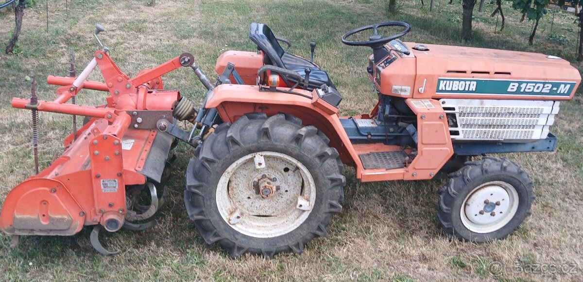Malotraktor Kubota B 1502-M + Rotovátor - 2