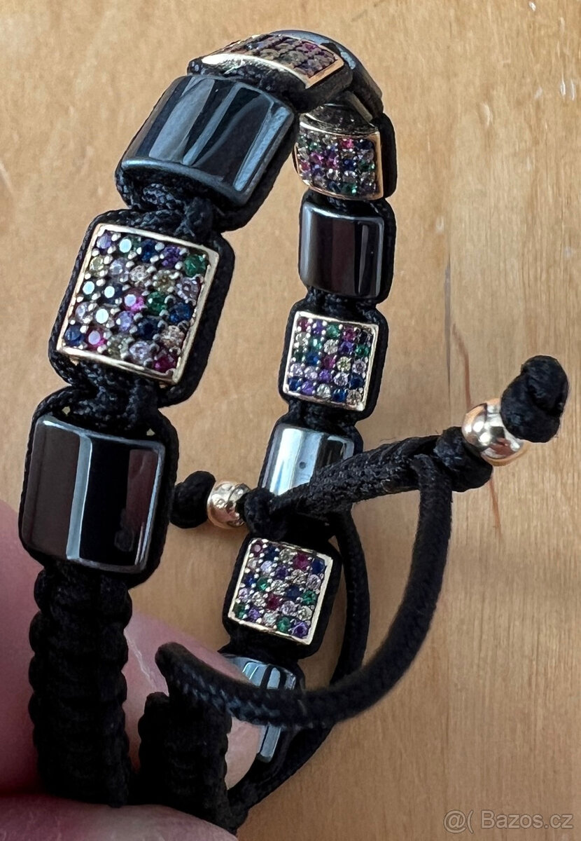 Zlaty naramek kombinovany - 2