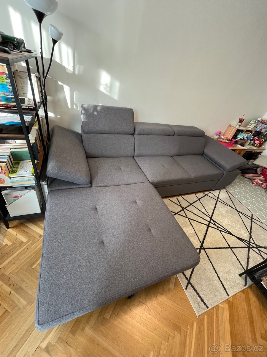 Rohová rozkládací sedačka - 2