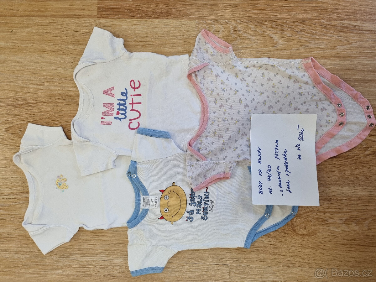 dětské oblečení body a trika 74/80 - 2