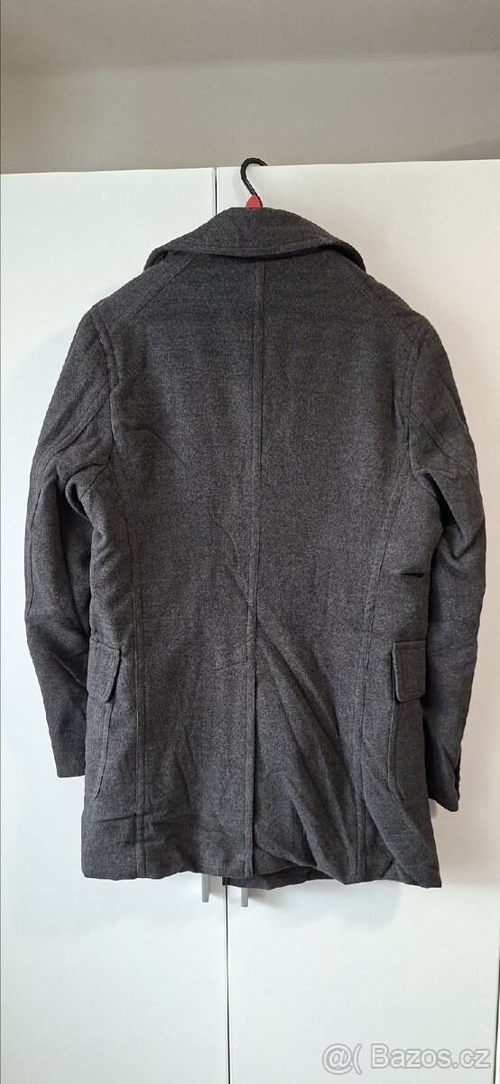 2x Akce Pánský nový kabát šedý velikost 1x M a 1x XL - 2