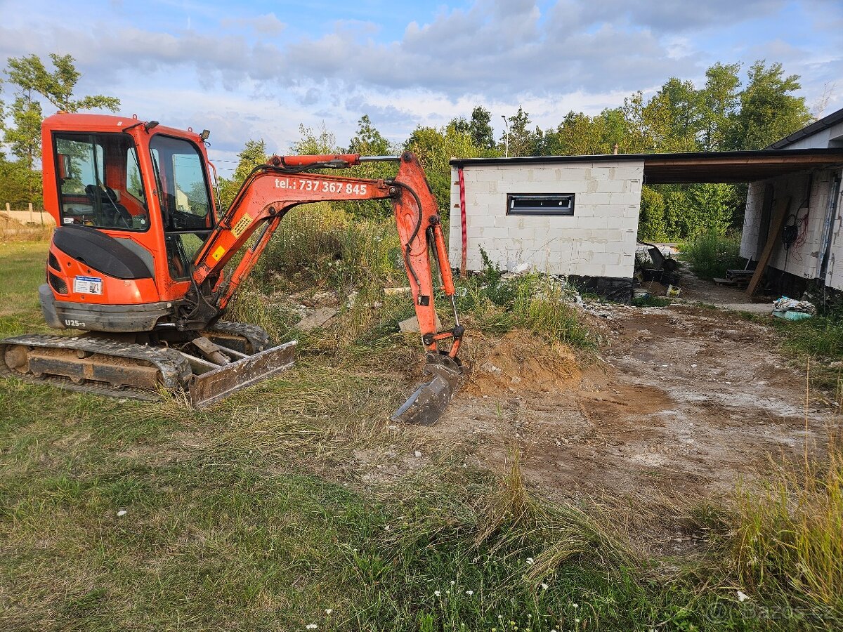 Prodám minibagr Kubota U25 - 2