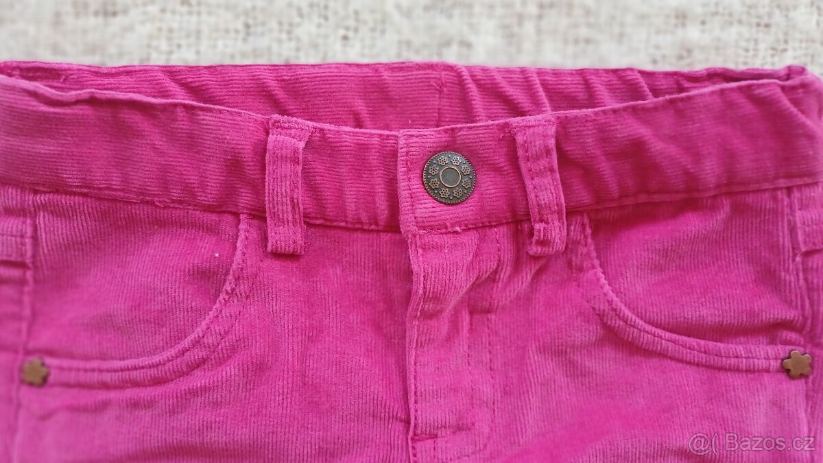 NOVÉ dívčí manšestráky vel. 86/92 - 2