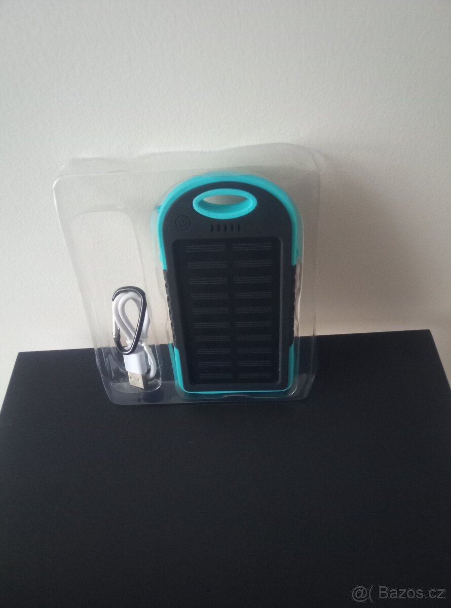 Solární powerbanka, vodotěsná solární nabíječka 10000 Mah, - 2