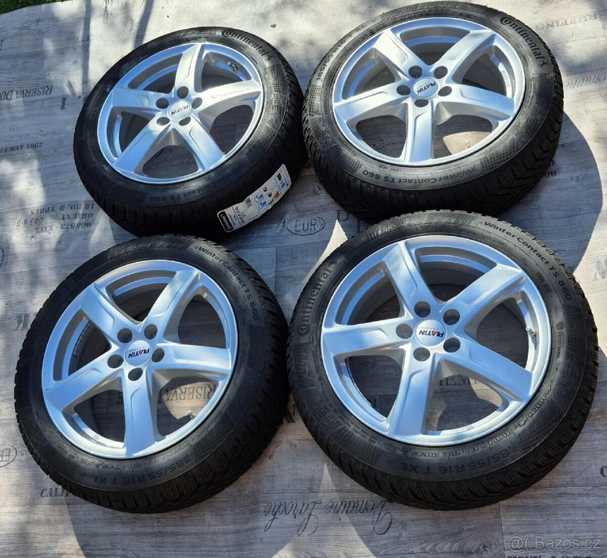 Prodám nové alu kola 16" + zimní pneu Continental (nejeté) - 2