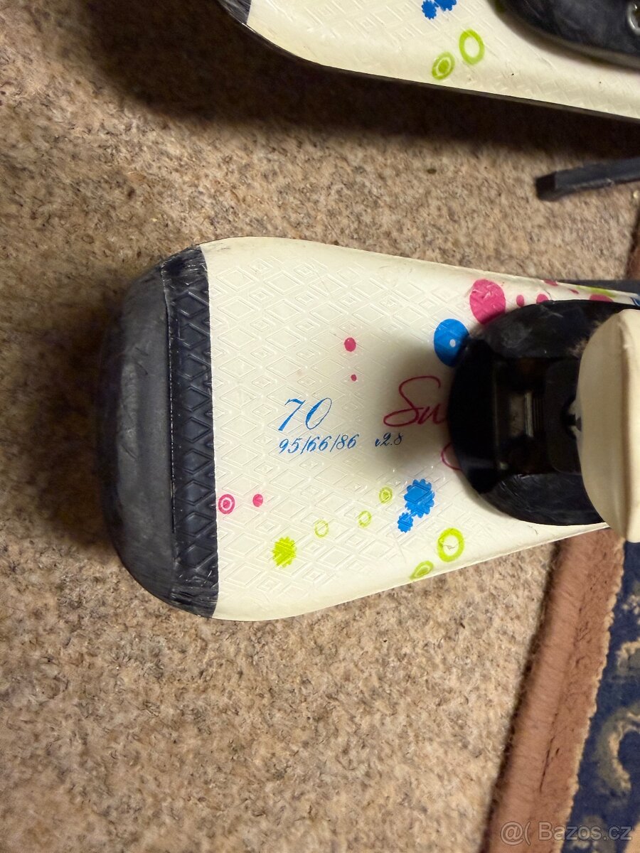 Dětské lyže 70cm TecnoPro + lyžáky 228mm - 2