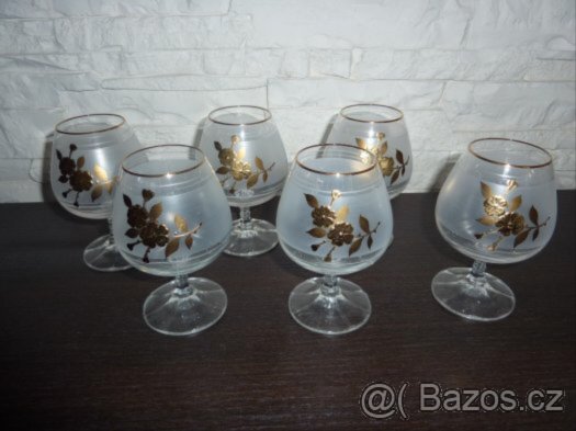 Skleničky - zlaté zdobení - 2