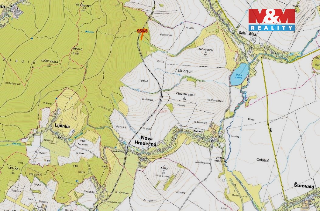 Prodej lesa, 5346 m², Nová Hradečná - 2