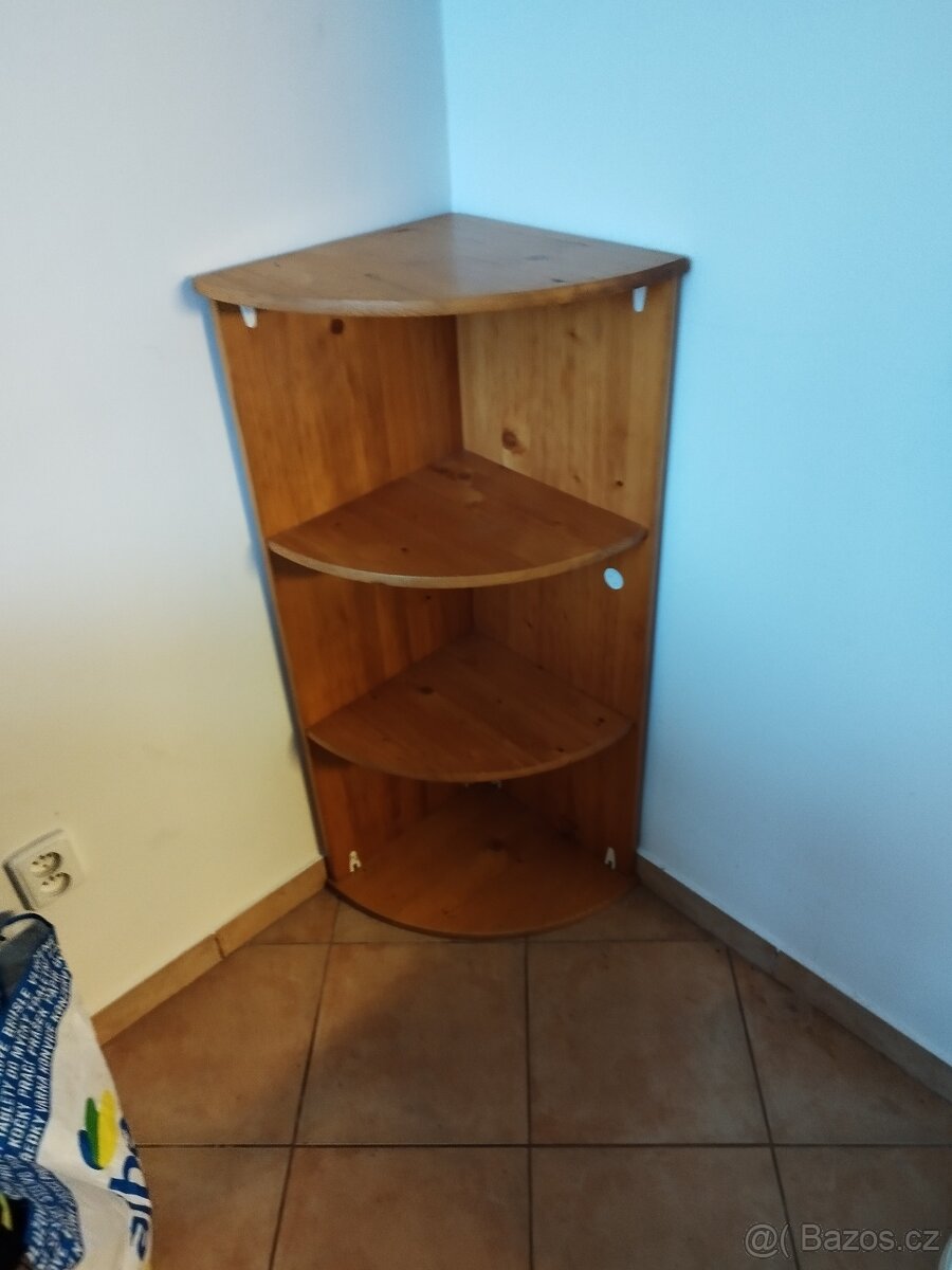 Prodám 2ks rohové police - masiv - Borovice - 2