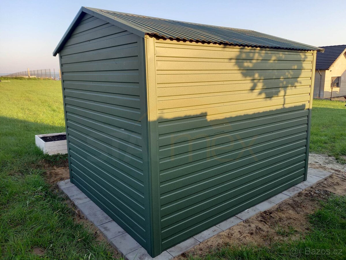 zahradni domek zelený 2.5m x 3m - 2