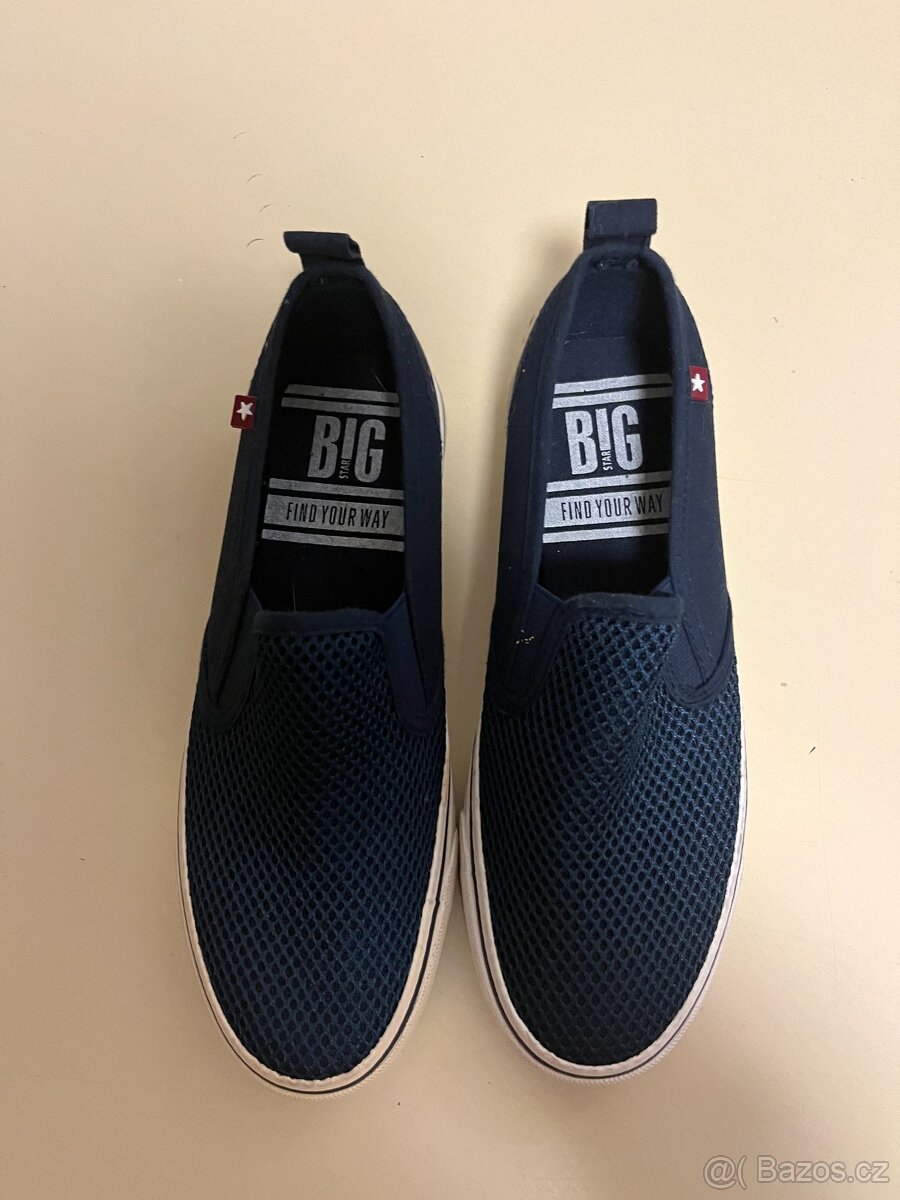 Prodám modré mokasíny Big Star vel. 37 - 2