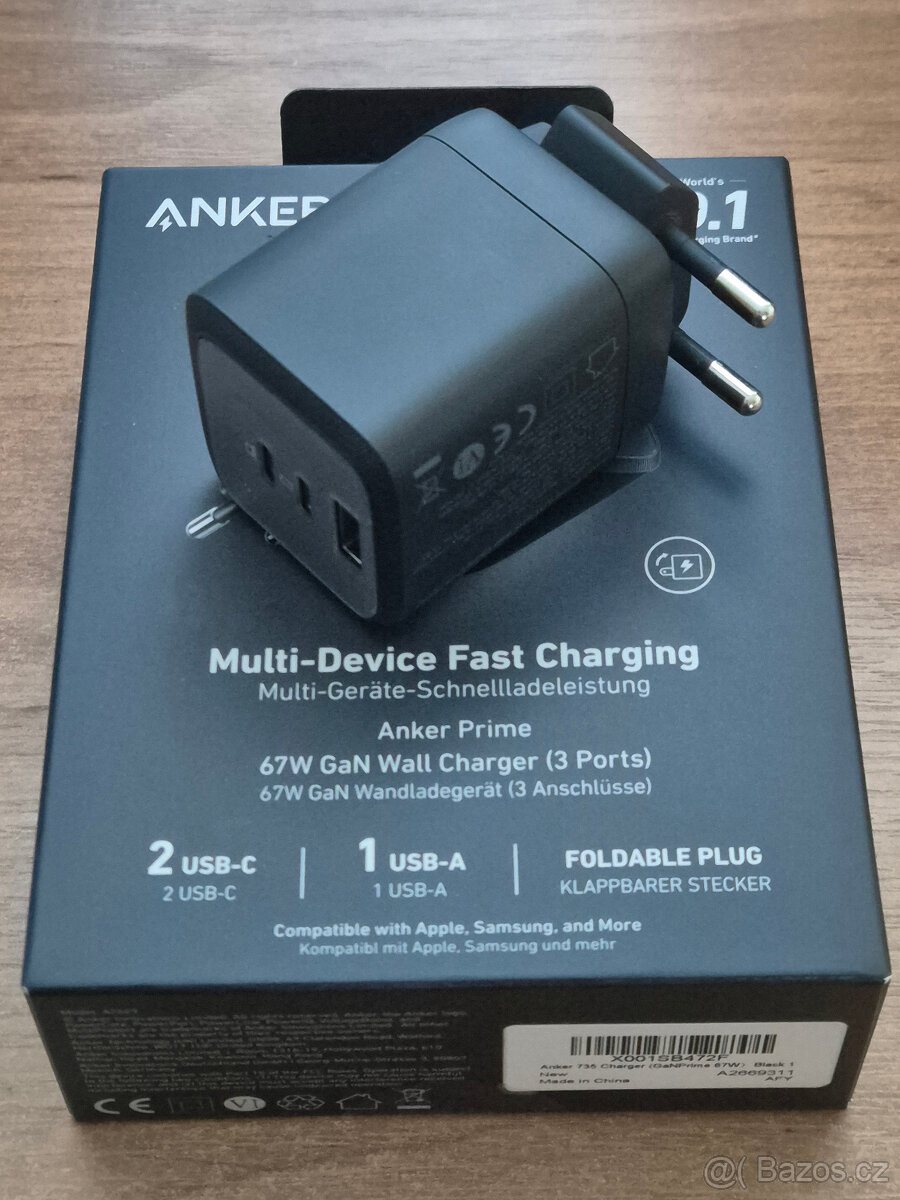 Nabíječka Anker Prime 67W - 2