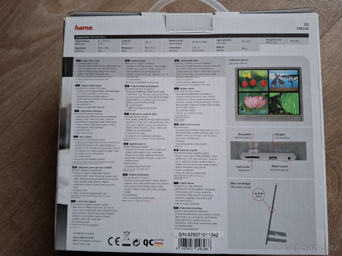 HAMA 8SLB Steel Basic digitální fotorámeček - 2